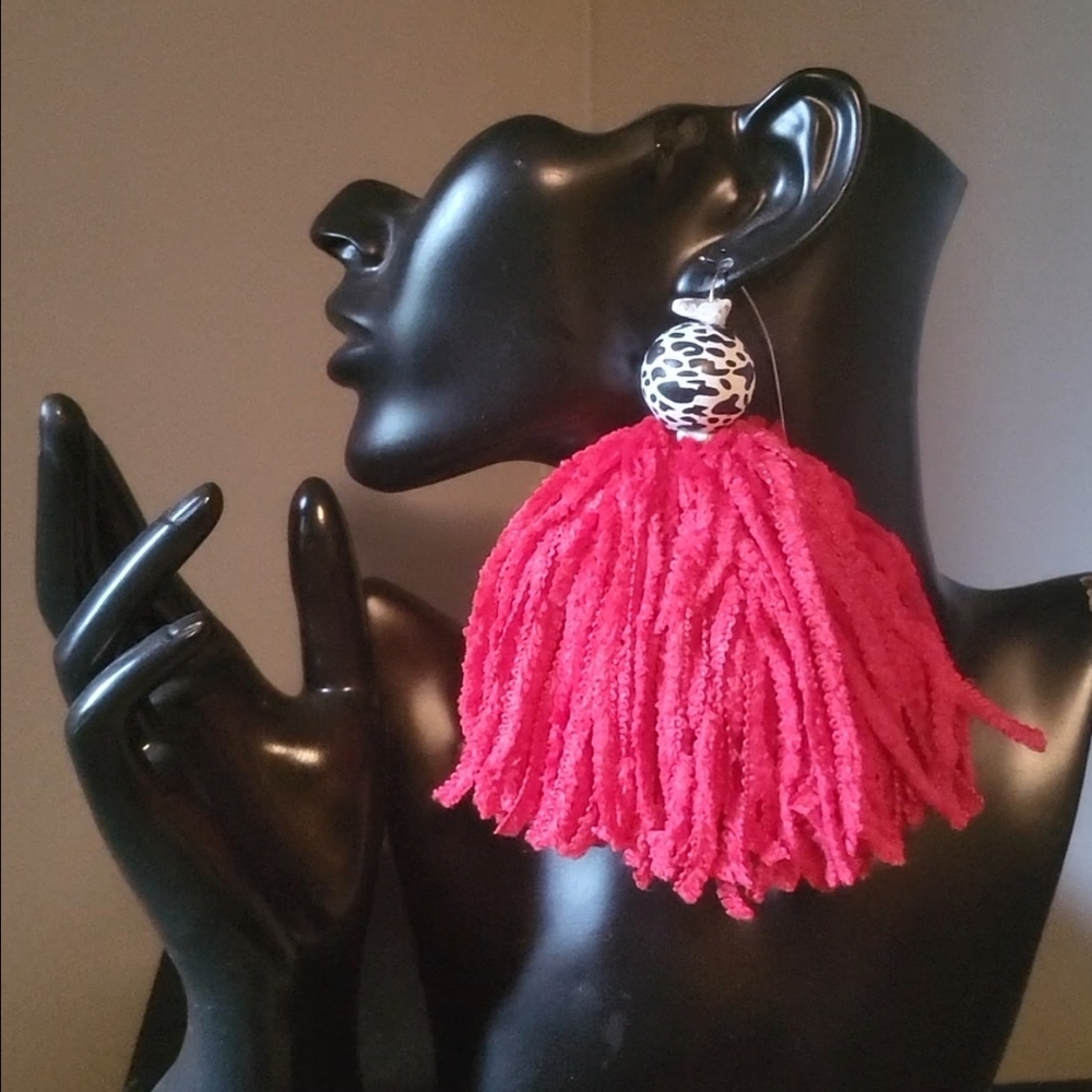 Custom yarn earrings